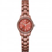 Guess Micro Mini Orange Dial Aluminium Bracelet Ladies Watch W80074L3