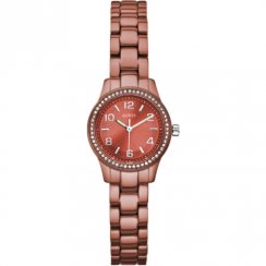 Guess Micro Mini Orange Dial Aluminium Bracelet Ladies Watch W80074L3
