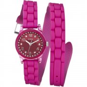 Guess Micro Mini pink dial rubber strap Ladies watch W65023L3