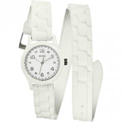 Guess Micro Mini white dial rubber strap Ladies watch W65023L1