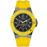 Guess Overdrive black dial resin strap Mens watch W11619G5