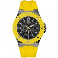 Guess Overdrive black dial resin strap Mens watch W11619G5