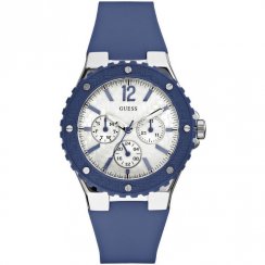 Guess Overdrive blue dial rubber strap Ladies watch W90084L3