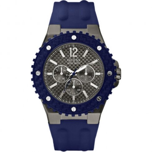 Guess Overdrive grey dial rubber strap Mens watch W11619G2