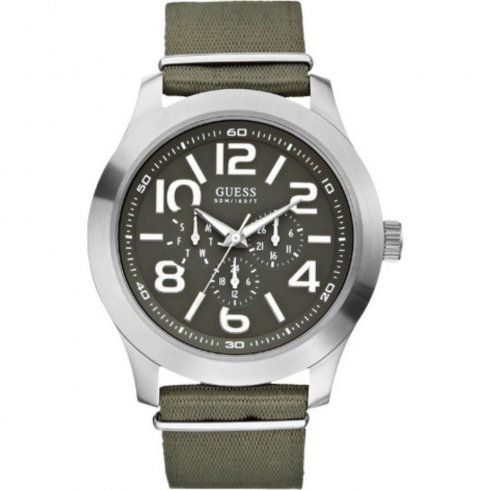 Guess Rugged grey dial stainless steel strap Mens watch W10617G1
