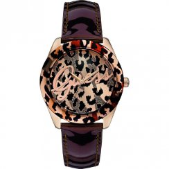 Guess Temptress multi coloured dial leather strap Ladies watch W0455L3