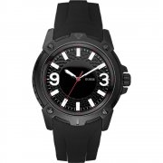 Guess Verve black dial rubber strap Mens watch W10251G1