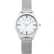Karen Millen Mother of Pearl Dial Mesh Strap Ladies Watch KM140SMA