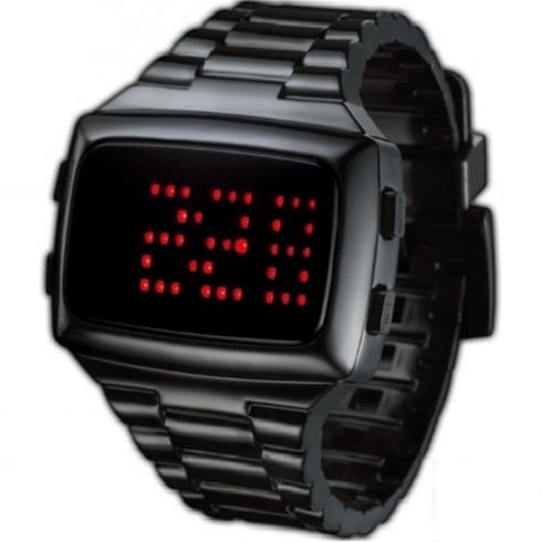 L.E.D. Digital Chronograph Black Resin Strap Watch L69-098RD-BPU