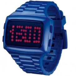 L.E.D. Digital Chronograph Blue Resin Strap Watch L69-098RD-IPU