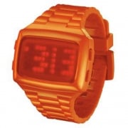 L.E.D. Digital Chronograph Orange Resin Strap Watch L69-098RD-OPU
