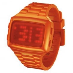 L.E.D. Digital Chronograph Orange Resin Strap Watch L69-098RD-OPU