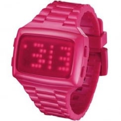 L.E.D. Digital Chronograph Pink Resin Strap Watch L69-098RD-HPU
