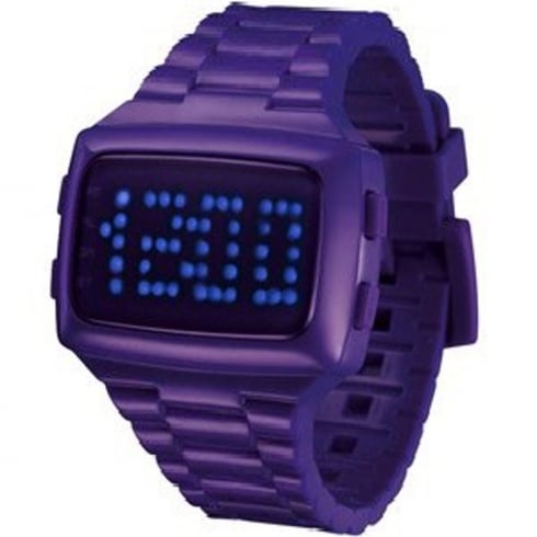 L.E.D. Digital Chronograph Purple Resin Strap Watch L69-098BL-PPU