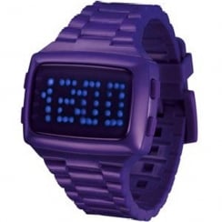 L.E.D. Digital Chronograph Purple Resin Strap Watch L69-098BL-PPU