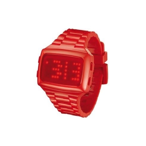 L.E.D. Digital Chronograph Red Resin Strap Watch L69-098RD-RPU