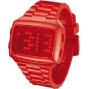 L.E.D. Digital Chronograph Red Resin Strap Watch L69-098RD-RPU