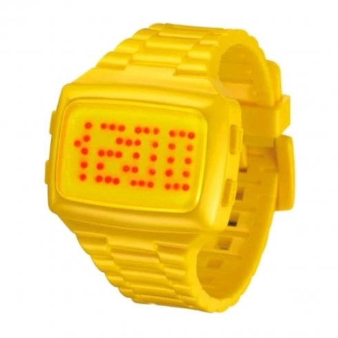 L.E.D. Digital Chronograph Yellow Resin Strap Watch L69-098RD-YPU