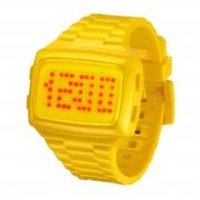 L.E.D. Digital Chronograph Yellow Resin Strap Watch L69-098RD-YPU
