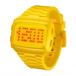 L.E.D. Digital Chronograph Yellow Resin Strap Watch L69-098RD-YPU
