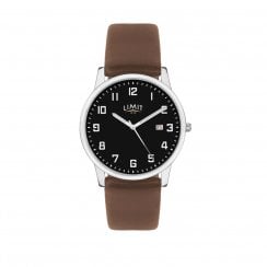 Limit Black Dial Brown Faux Leather Strap Gents Watch 5744