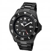 Limit Black Dial IP Black Stainless Steel Bracelet Mens Watch 5517