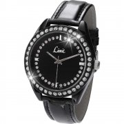 Limit  black dial upper leather strap Ladies watch 6832