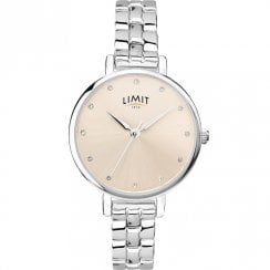Limit Champagne Dial Chrome Bracelet Ladies Watch 60018