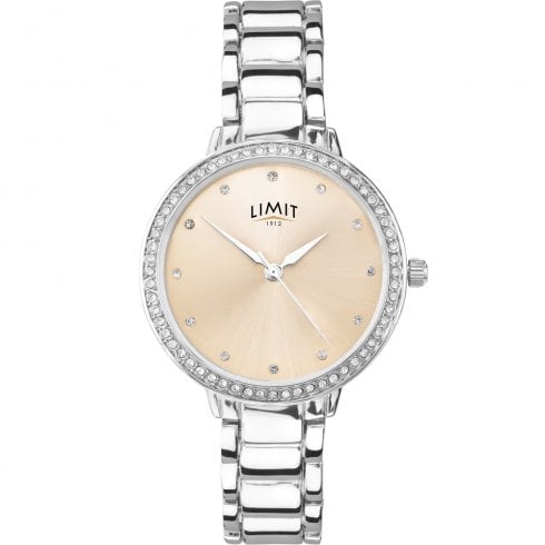 Limit Champagne Dial Chrome Bracelet Ladies Watch 60020