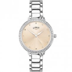 Limit Champagne Dial Chrome Bracelet Ladies Watch 60020