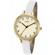 Limit Classic Cream Dial White Strap Ladies Watch 6230