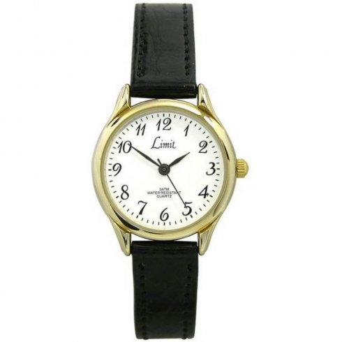 Limit Classic White Dial Black polyurethane Strap Ladies Watch 6141
