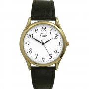 Limit Classic White Dial Black Upper Leather Strap Gents Watch 5066