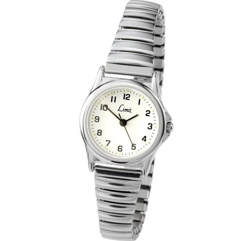 Limit Classic White Dial Stainless Steel Expander Ladies Watch 6999