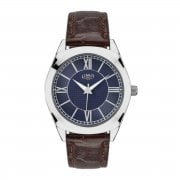 Limit Gents Blue Dial Brown Leather Strap Watch 5962