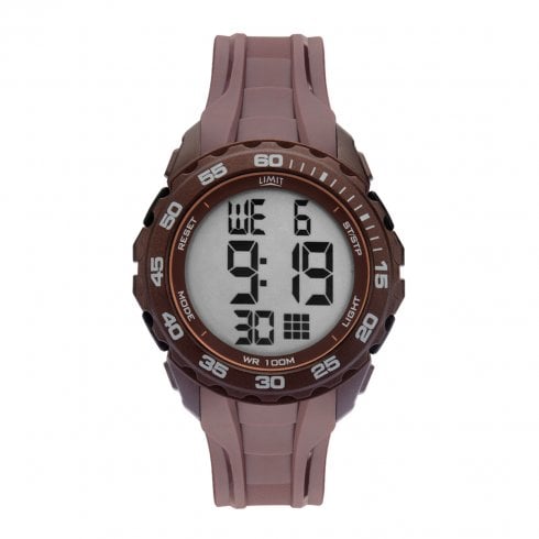 Limit Gents Brown Rubber Digital Sports Chronograph 5713