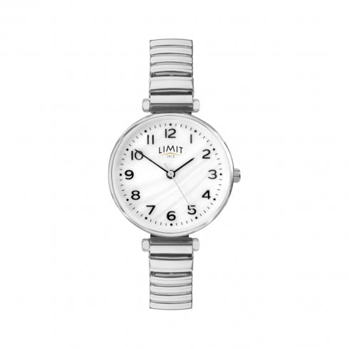 Limit Ladies Mother of Pearl Dial Silver Expander Bracelet Wristwatch 60062