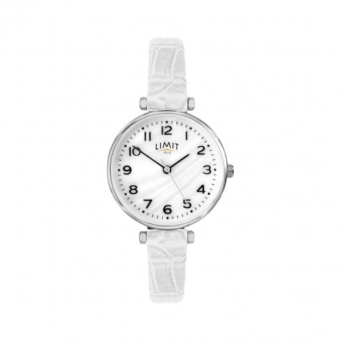 Limit Ladies Mother of Pearl Dial White Strap Wristwatch 60061