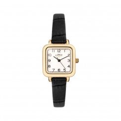 Limit Ladies Square Gold Toned Black Wristband Wristwatch 60059