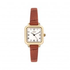 Limit Ladies Square Gold Toned Tan Wristband Wristwatch 60058