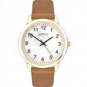 Limit Mother of Pearl Dial Tan Strap Ladies Watch 60011