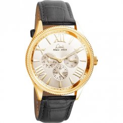 Limit Multifunction Silver Dial Black Leather Strap Gents Watch 5437