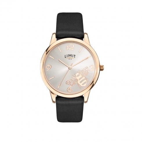 Limit Secret Garden Bumble Bee Black Strap Ladies Watch 60025