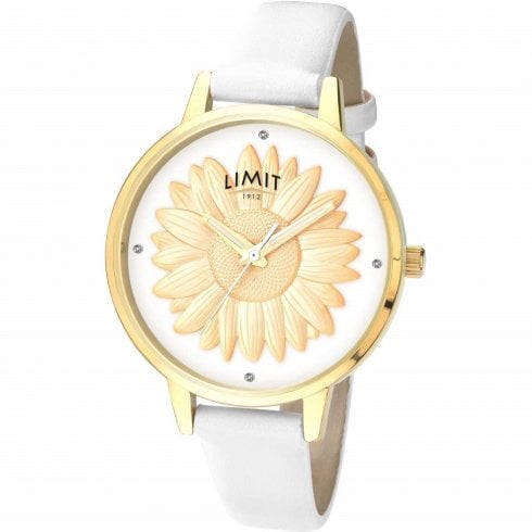 Limit Secret Garden Flower White Dial White Strap Ladies Watch 6282