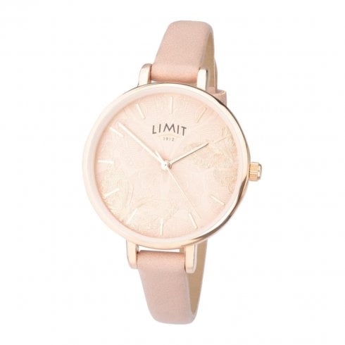 Limit Secret Garden Rose Gold Dial Nude Strap Ladies Watch 60014