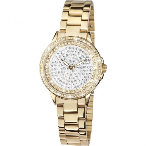 Limit Stone Set Dial Gold Bracelet Ladies Watch 6057