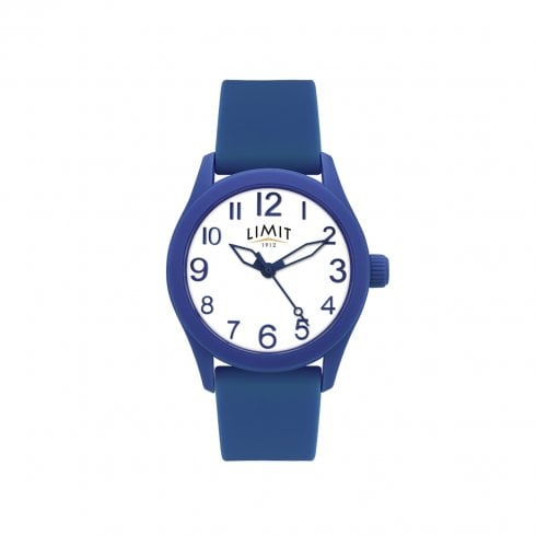 Limit White Dial Blue Rubber Strap Unisex Watch 5719