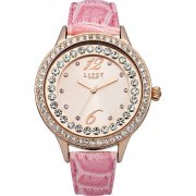 Lipsy Rose Gold Dial Pink Strap Ladies Watch LP338