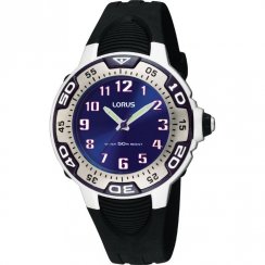 Lorus Blue Dial Black Resin Strap Boys Watch RG235GX9