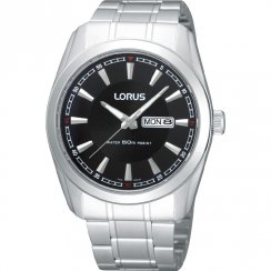 Lorus Classic black dial stainless steel bracelet Mens watch RH327AX9